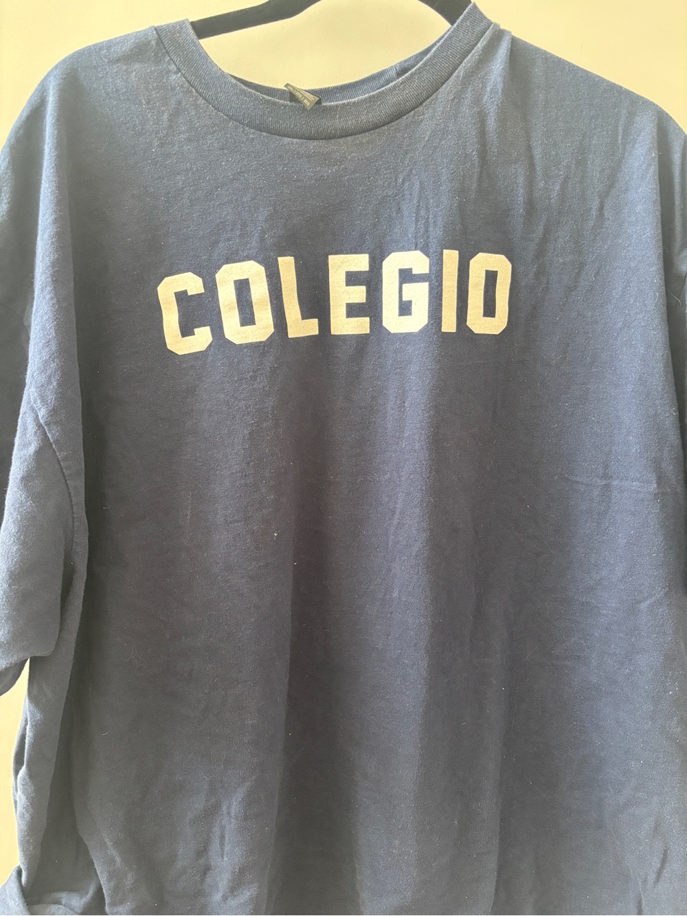 Colegio Navy Graphic Tee With White Lettering View 3